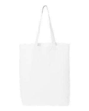 Q-Tees Economy Gusseted Canvas Tote Bag - QTBG