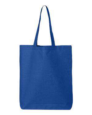 Q-Tees Economy Gusseted Canvas Tote Bag - QTBG