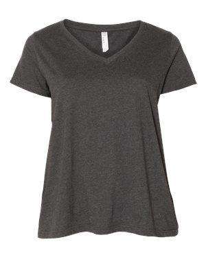 LAT Women's Curvy Collection V-Neck T-Shirt - 3807