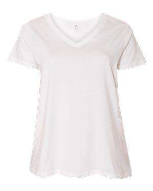 LAT Women's Curvy Collection V-Neck T-Shirt - 3807