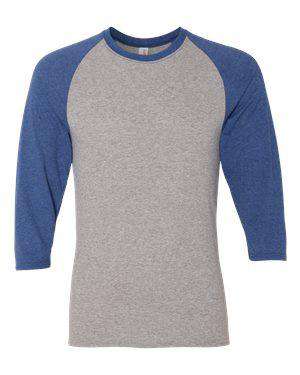 Jerzees Men's Tri-Blend 3/4-Sleeve Baseball T-Shirt - 601RR