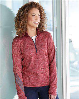 Brand: Adidas | Style: A285 | Product: Women's Brushed Terry Heather Quarter-Zip