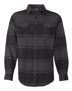 Burnside Men's Long Sleeve Snaps Plaid Flannel Shirt - 8219