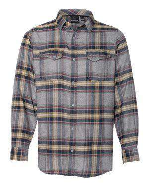 Burnside Men's Long Sleeve Snaps Plaid Flannel Shirt - 8219