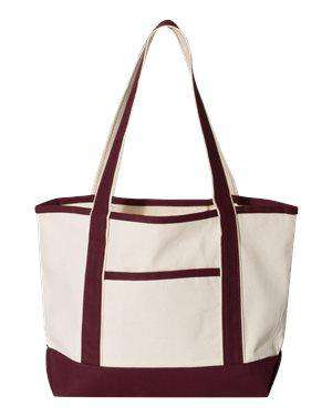 Q-Tees Small Canvas Shopping Bag - Q125800