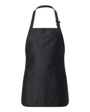 Q-Tees Three-Section Pocket Bib Apron - Q4250