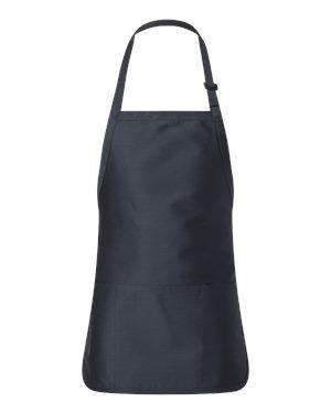 Q-Tees Three-Section Pocket Bib Apron - Q4250