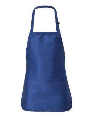 Q-Tees Three-Section Pocket Bib Apron - Q4250