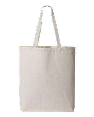 Q-Tees Color Handle Canvas Tote Bag - Q4400