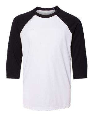 Bella + Canvas Youth 3/4-Sleeve Raglan Baseball T-Shirt - 3200Y