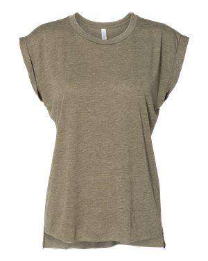 Bella + Canvas Women's Flowy Rolled Cuff Muscle T-Shirt - 8804