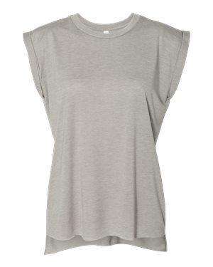 Bella + Canvas Women's Flowy Rolled Cuff Muscle T-Shirt - 8804