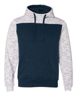 J America Men's Melange Scuba Neck Hoodie Sweatshirt - 8676