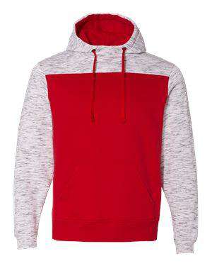 J America Men's Melange Scuba Neck Hoodie Sweatshirt - 8676