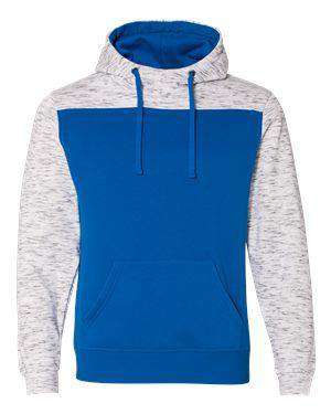 J America Men's Melange Scuba Neck Hoodie Sweatshirt - 8676