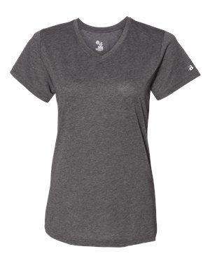 Badger Sport Women's Tri-Blend V-Neck T-Shirt - 4962