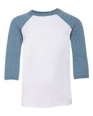 Bella + Canvas Youth 3/4-Sleeve Raglan Baseball T-Shirt - 3200Y