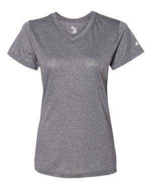 Badger Sport Women's Tri-Blend V-Neck T-Shirt - 4962