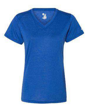 Badger Sport Women's Tri-Blend V-Neck T-Shirt - 4962