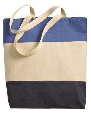 Brand: Q-Tees | Style: Q125900 | Product: Canvas Tri-Color Tote Bag