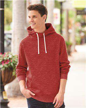 Brand: J. America | Style: 8677 | Product: Melange Fleece Hooded Pullover Sweatshirt