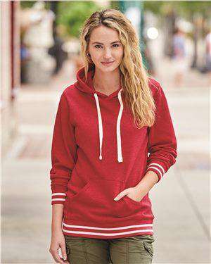 Brand: J. America | Style: 8651 | Product: Relay Women's Hooded Pullover Sweatshirt