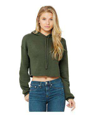 Bella + Canvas Women's Crop Hoodie Sweatshirt - 7502