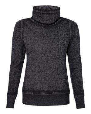 J America Women's Thumbhole Cowl Neck Sweatshirt - 8930