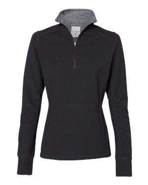 J America Women's Omega Stretch 1/4-Zip Sweatshirt - 8433