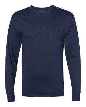 Hanes Men's Workwear Pocket Long Sleeve T-Shirt - W120