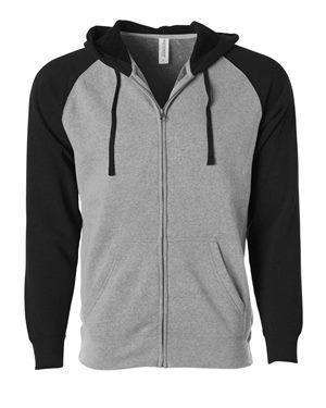 Independent Trading Unisex Raglan Hoodie Sweatshirt - PRM33SBZ