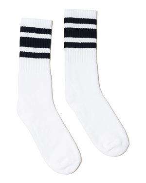 SOCCO USA-Made Striped Crew Socks - SC100