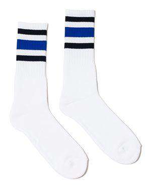 SOCCO USA-Made Striped Crew Socks - SC100