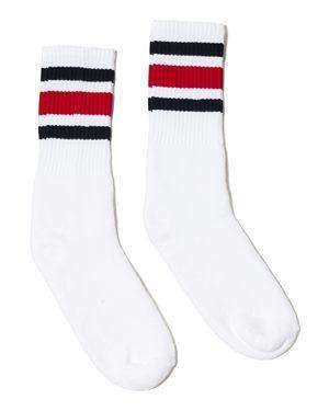 SOCCO USA-Made Striped Crew Socks - SC100