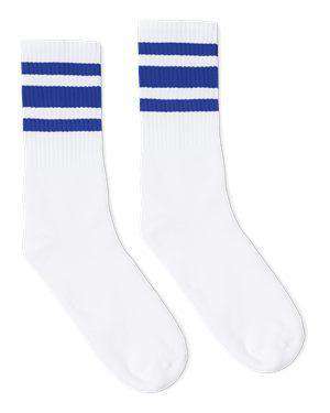 SOCCO USA-Made Striped Crew Socks - SC100