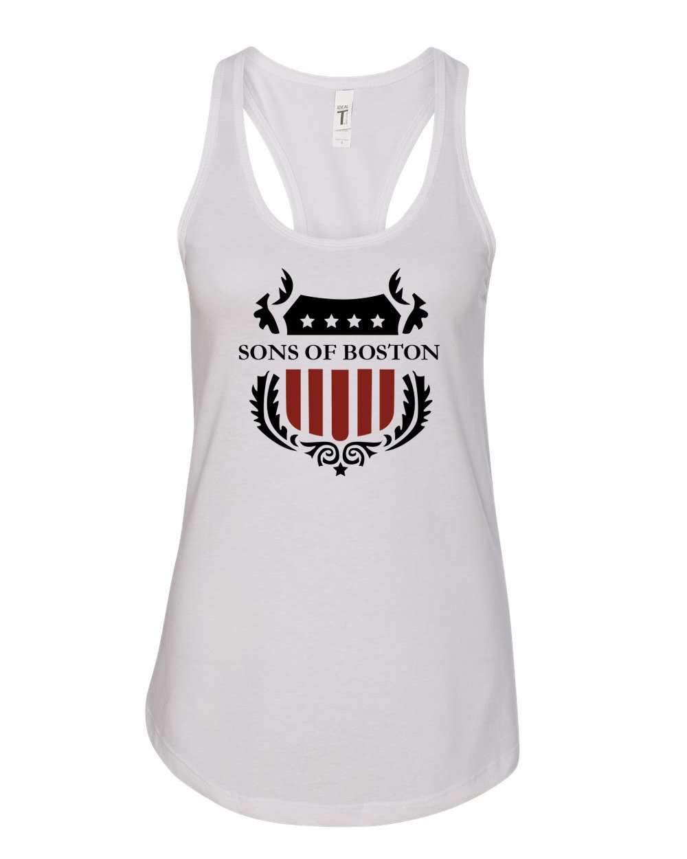 Sons of Boston Ladies Stars and Stripes Racer Tank