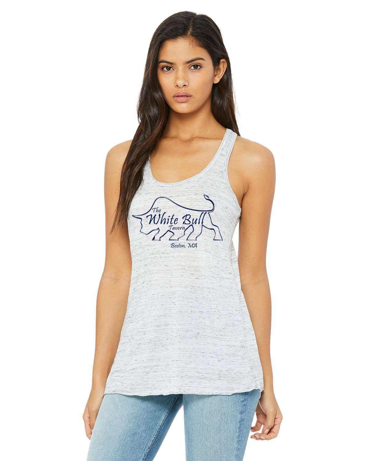 The White Bull Ladies Flowy Racer Back Tank