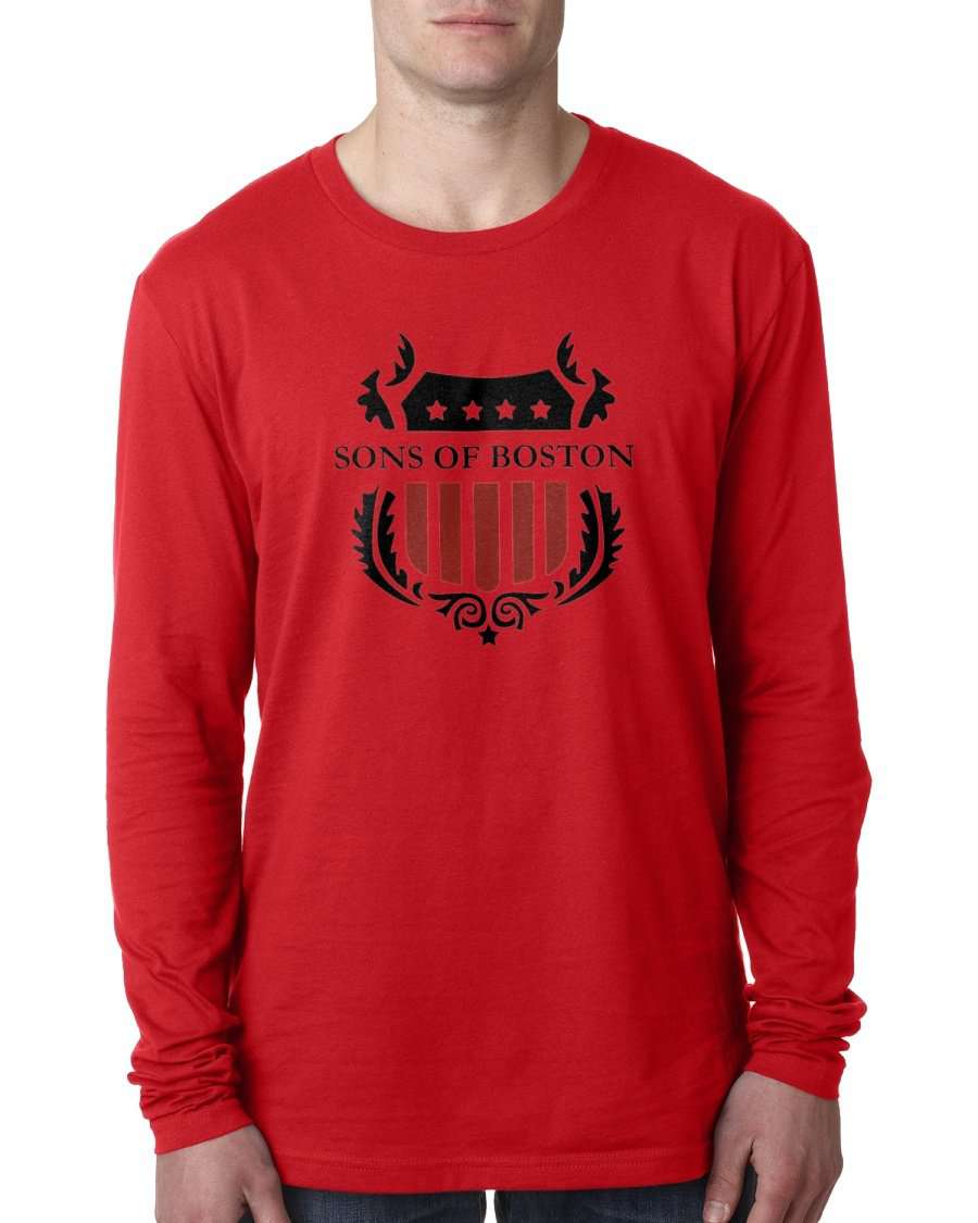 Sons of Boston Mens Long Sleeve Shield T-Shirts