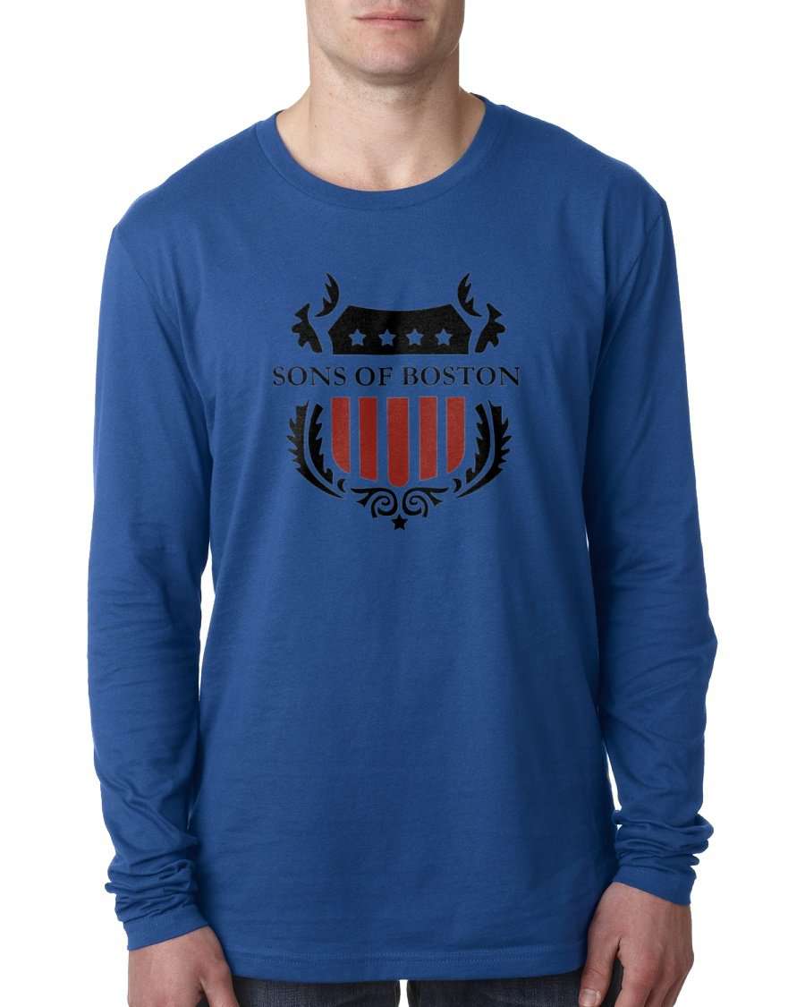 Sons of Boston Mens Long Sleeve Shield T-Shirts