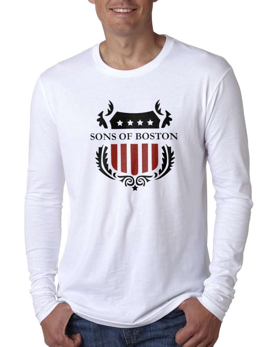 Sons of Boston Mens Long Sleeve Shield T-Shirts